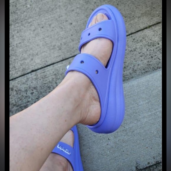 Crocs Classic Crush Platform Sandals Women's Size 10 Purple - Picture 1 of 11
